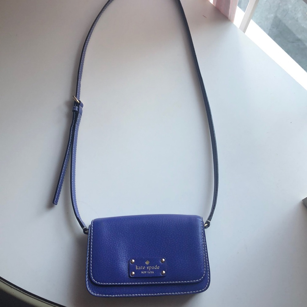 Late Spade Blue Crossbody Mini Bag